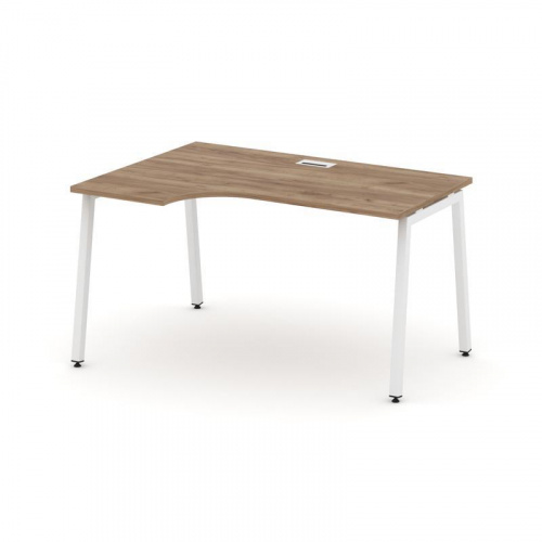 Style Project Стол рабочий эргоном. SN-4A.SPA-012(L) Акация Лорка/Металл Белый 1580*700/980*750 фото 21