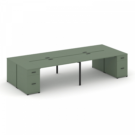 Бенч-система на 4 места с 2 опорными тумбами Concept CN.DRS-430