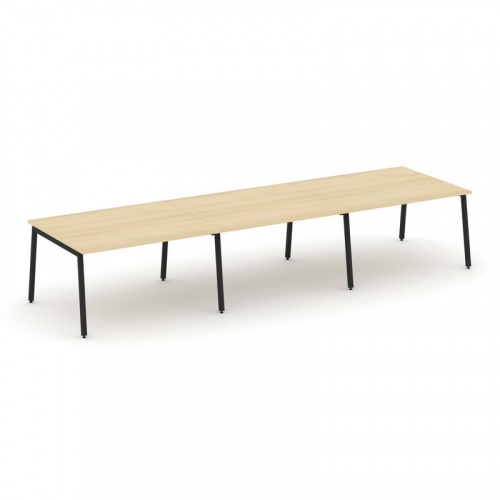 Style Project Стол переговорный SN-4A.SPRG-053.3 Акация Лорка/Металл Белый 4410*1180*750