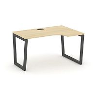 Style Project Стол рабочий эргоном. SN-5T2.SPA-021(R) Акация Лорка/Металл Антрацит/Заглушка Пластик