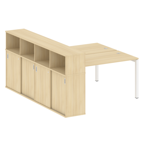 Бенч-система с шкафом-купе на П-обр. м/к Metal System Quattro 50БП.РС-СШК-4.3 фото 8