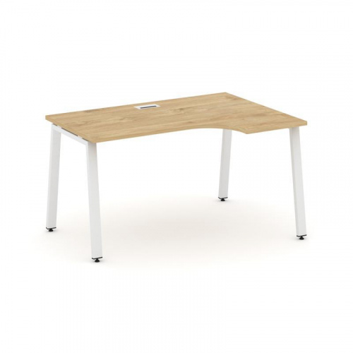 Style Project Стол рабочий эргоном. SN-6A.SPA-022(R) Антрацит/Металл Белый 1580*800/980*750 фото 25