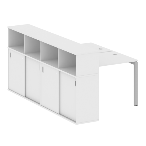 Бенч-система с шкафом-купе на П-обр. м/к Metal System Quattro 50БП.РС-СШК-4.1 фото 7