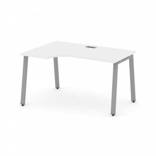 Style Project Стол рабочий эргоном. SN-6A.SPA-001(L) Антрацит/Металл Белый 1380*600/980*750 фото 14