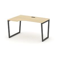 Style Project Стол рабочий эргоном. SN-4T2.SPA-002(L) Акация Лорка/Металл Антрацит/Заглушка Пластик