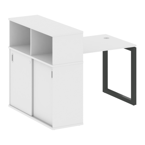 Стол офисный с шкафом-купе на О-обр. м/к Metal System Quattro 50БО.РС-СШК-3.1 фото 6 Стол офисный с шкафом-купе на О-обр. м/к Metal System Quattro 50БО.РС-СШК-3.1 фото 6