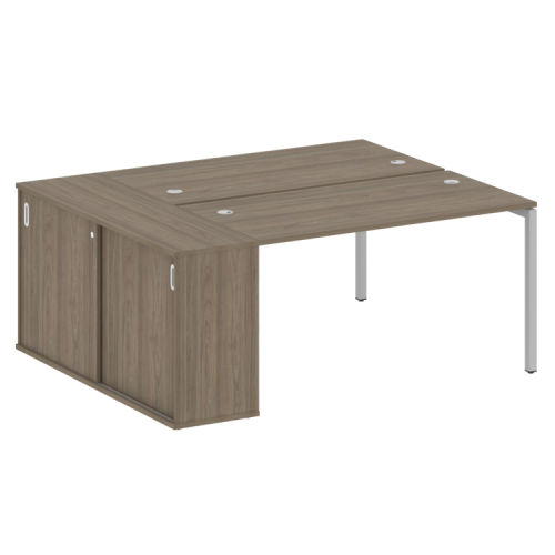 Бенч-система с шкафом-купе на П-обр. м/к Metal System Quattro 40БП.РС-СШК-1.3 фото 3