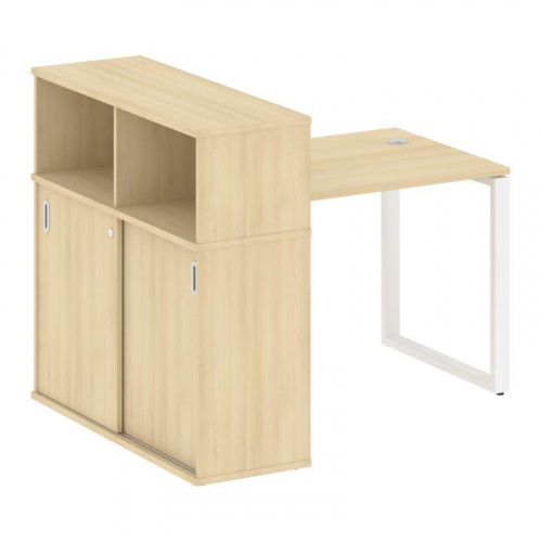 Стол письменный с шкафом-купе на О-обр. м/к Metal System БО.РС-СШК-3.1 фото 6