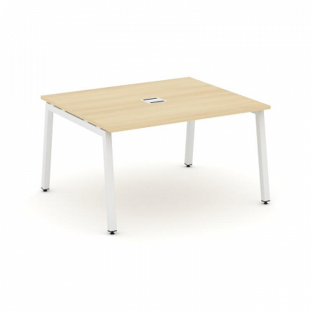 Style Project Стол переговорный SN-5A.SPRG-032 Акация Лорка/Металл Белый 1180*1180*750