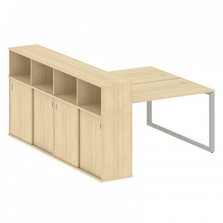 Бенч-система с шкафом-купе на О-обр. м/к Metal System БО.РС-СШК-4.3