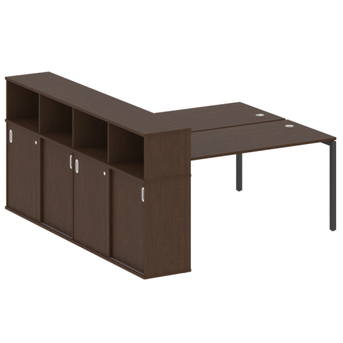 Бенч-система с шкафом-купе на П-обр. м/к Metal System Quattro 40БП.РС-СШК-4.4 фото 9