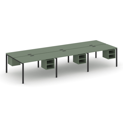 Бенч-система на 6 мест с подвесными тумбами Concept CN.DRS-147