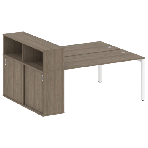 Бенч-система с шкафом-купе на П-обр. м/к Metal System Quattro 50БП.РС-СШК-2.4 фото 3