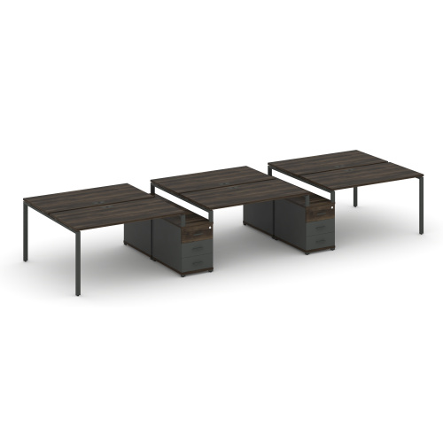 Бенч-система на 6 мест с 2 опорными тумбами Concept CN.DRS-336 фото 3