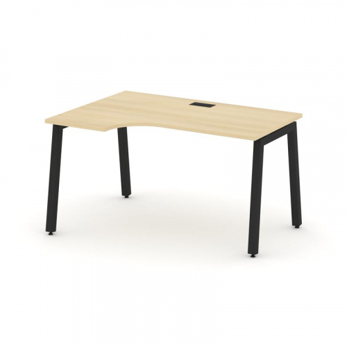 Style Project Стол рабочий эргоном. SN-5A.SPA-001(L) Дуб Наварра/Металл Антрацит 1380*600/980*750 фото 6