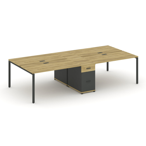 Бенч-система на 4 места с 1 опорной тумбой Concept CN.DRS-422 фото 4