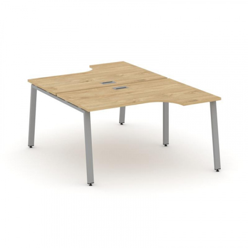 Style Project Рабочая станция эргоном. SN-6A.DRPA-002 Тиквуд Светлый/Металл Антрацит 1580*1232/1992*