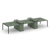 Бенч-система на 6 мест с 2 опорными тумбами Concept CN.DRS-469