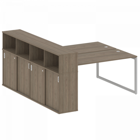 Бенч-система с шкафом-купе на О-обр. м/к Metal System Quattro 40БО.РС-СШК-4.4