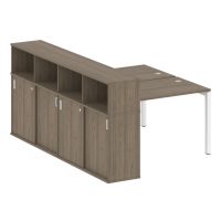 Бенч-система с шкафом-купе на П-обр. м/к Metal System Quattro 50БП.РС-СШК-4.2